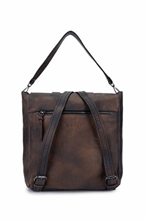 Bruno Rossi Bag Erkek Hakiki Deri Taupe Sırt Çantası 1048 332 ERK CANTA SK24-25 NERO/TAMP