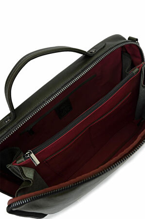 Bruno Rossi Bag Erkek Hakiki Deri Yeşil Evrak Çantası 1048 330 ERK CANTA SK24-25 VERDE