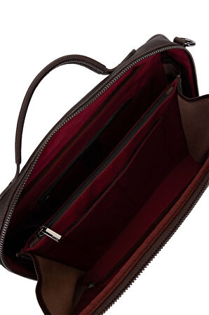 Bruno Rossi Bag Erkek Hakiki Deri Kahverengi Evrak Çantası 1048 330 ERK CANTA SK24-25 COFFEE