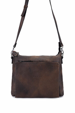 Bruno Rossi Bag Erkek Hakiki Deri Taupe Postacı Çanta 1048 302G ERK CANTA SK24-25 NERO/TAMP