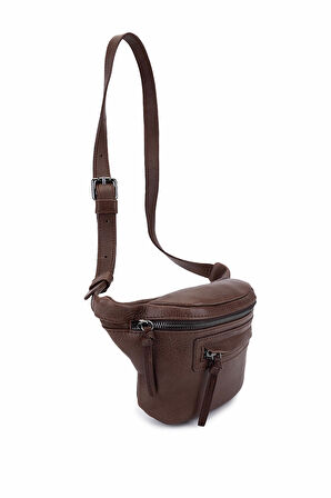 Bruno Rossi Bag Erkek Hakiki Deri Kahverengi Bel Çantası 1048 260 ERK CANTA SK24-25 COFFEE