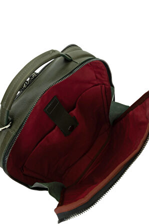 Bruno Rossi Bag Erkek Hakiki Deri Yeşil Sırt Çantası 1048 331 ERK CANTA SK24-25 VERDE