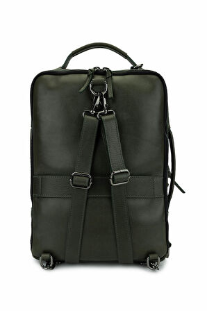 Bruno Rossi Bag Erkek Hakiki Deri Yeşil Sırt Çantası 1048 331 ERK CANTA SK24-25 VERDE