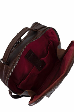 Bruno Rossi Bag Erkek Hakiki Deri Kahverengi Sırt Çantası 1048 331 ERK CANTA SK24-25 COFFEE