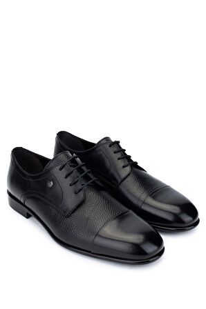 Tamer Tanca Erkek Hakiki Deri Siyah Klasik Ayakkabı 01 2226 ERK AYK SK24-25 SYH FLTR/SYH DR