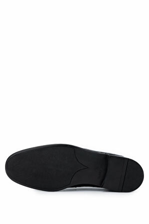 Tamer Tanca Erkek Hakiki Deri Siyah Kroko Loafer Ayakkabı 01 2229 ERK AYK SK24-25 SIYAH KROKO