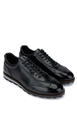 Tamer Tanca Erkek Hakiki Deri Siyah Casual Ayakkabı 183 40054 ERK AYK SK24-25 SYH ACMA/ANL