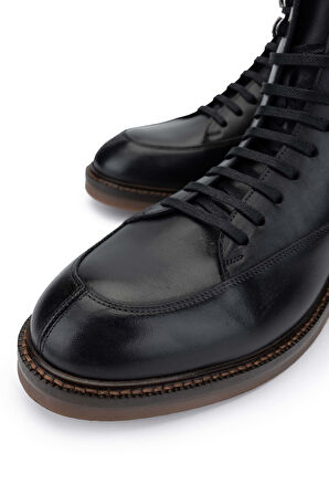 Tamer Tanca Erkek Hakiki Deri Siyah Deri Casual Bot 183 27468 ERK BOT SK24-25 SIYAH DR