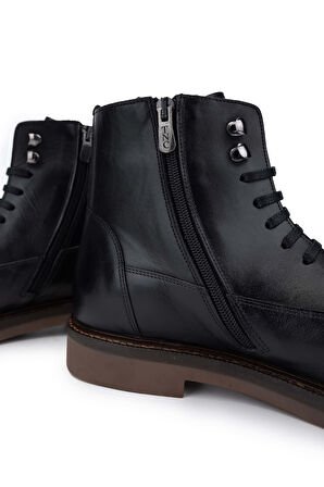 Tamer Tanca Erkek Hakiki Deri Siyah Deri Casual Bot 183 27468 ERK BOT SK24-25 SIYAH DR