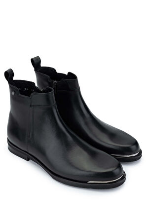 Tamer Tanca Erkek Hakiki Deri Siyah Casual Bot 183 40003 ERK BOT SK24-25 SIYAH