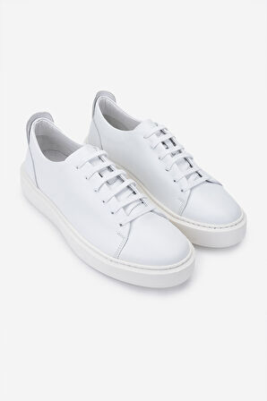 Valmenti Erkek Hakiki Deri Beyaz Sneakers & Spor Ayakkabı 537 3444 ERK AYK Y24 BEYAZ