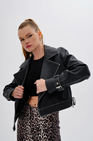 Valmenti Kadın Hakiki Deri Siyah Deri Mont 616 Z-4011 BN DERIMONT SK24/25 SIYAH