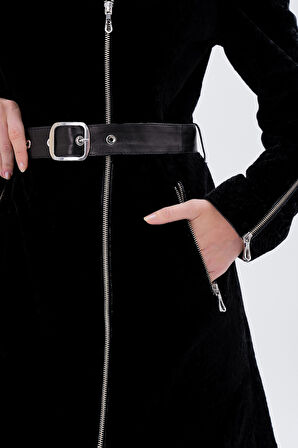 Valmenti Kadın Kürk Mont 616 6291 BN KURK SK24/25 SIYAH ASTRAGAN