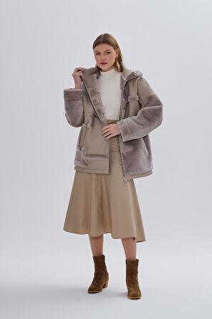 Valmenti Kadın Kürk Vizon Mont 616 6472 BN KURK SK24/25 VIZON