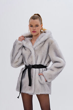 Valmenti Kadın Tekstil Mont 616 5221 BN PLS MONT SK24/25 BEYAZ KIRCILLI