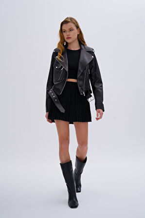 Valmenti Kadın Hakiki Deri Siyah Deri Mont 616 Z-3934 BN DERIMONT SK24/25 SIYAH DR