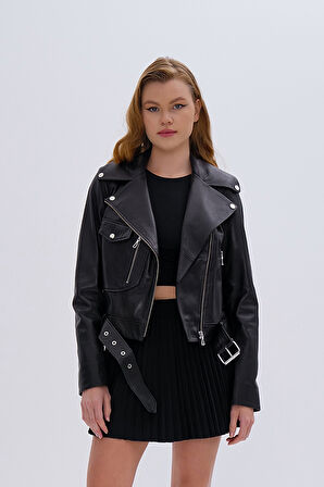 Valmenti Kadın Hakiki Deri Siyah Deri Mont 616 Z-3934 BN DERIMONT SK24/25 SIYAH DR