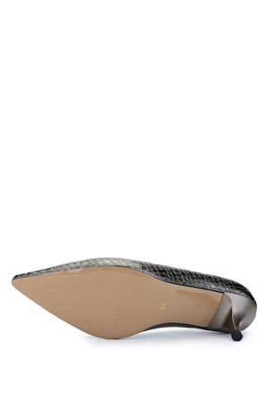 Tamer Tanca Kadın Hakiki Deri Antrasit Stiletto Ayakkabı 886 01 BN AYK SK24-25 ANTRASIT FSLY BSK