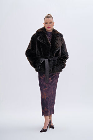 Valmenti Kadın Tekstil Kahverengi Mont 616 5214 BN PLS MONT SK24/25 KAHVE