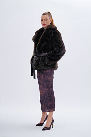 Valmenti Kadın Tekstil Kahverengi Mont 616 5214 BN PLS MONT SK24/25 KAHVE