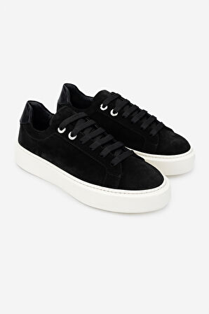 Valmenti Kadın Siyah Süet Sneakers & Spor Ayakkabı 1050 01 BN AYK SK24-25 SIYAH SUET