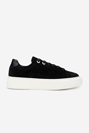 Valmenti Kadın Siyah Süet Sneakers & Spor Ayakkabı 1050 01 BN AYK SK24-25 SIYAH SUET