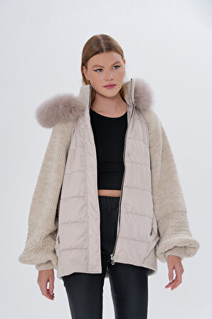 Valmenti Kadın Kürk Bej Mont 616 5194 BN KURK SK24/25 BEJ