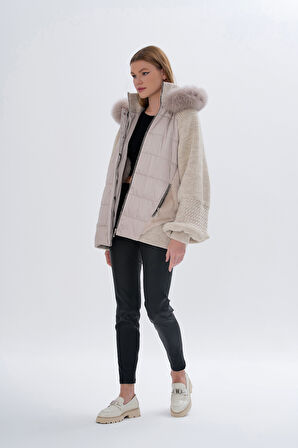 Valmenti Kadın Kürk Bej Mont 616 5194 BN KURK SK24/25 BEJ