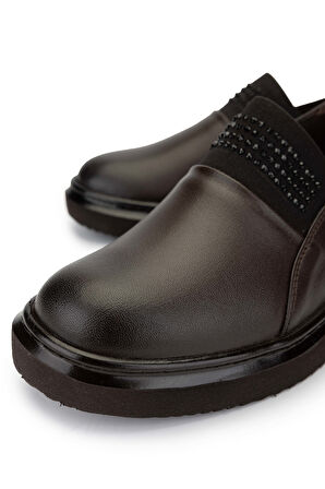 Tamer Tanca Kadın Hakiki Deri Kahverengi Casual Ayakkabı 824 155-1 BN AYK SK24-25 KAHVE DR