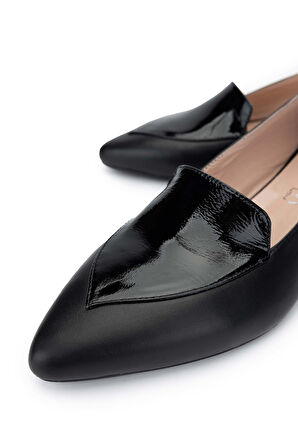 Tamer Tanca Kadın Hakiki Deri Siyah Topuklu Ayakkabı 923 1375 BN AYK SK24-25 SYH DR/SYH KRSK RGN