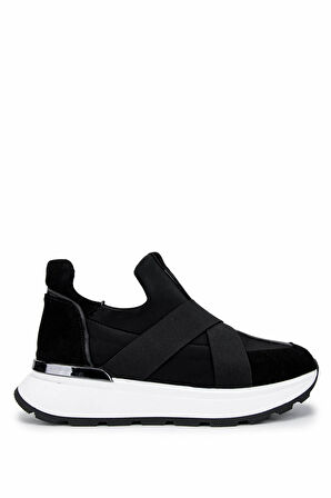 Tamer Tanca Kadın Deri/Tekstil Siyah Sneakers & Spor Ayakkabı 923 01TC BN AYK SK24-25 SIYAH