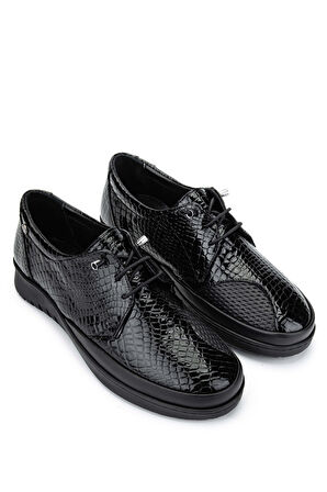 Tamer Tanca Kadın Hakiki Deri Siyah Casual Ayakkabı 1053 7503 BN AYK SK24-25 SYH FSLY BSK