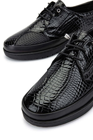 Tamer Tanca Kadın Hakiki Deri Siyah Casual Ayakkabı 1053 7503 BN AYK SK24-25 SYH FSLY BSK