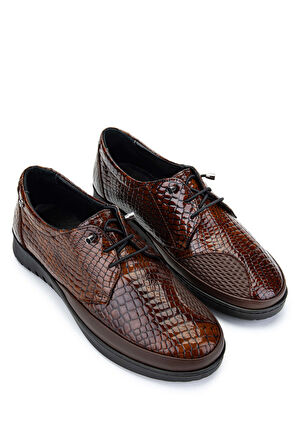 Tamer Tanca Kadın Hakiki Deri Kahverengi Casual Ayakkabı 1053 7503 BN AYK SK24-25 KHV FSLY BSK