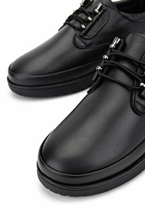 Tamer Tanca Kadın Hakiki Deri Siyah Deri Casual Ayakkabı 1053 7500 BN AYK SK24-25 SIYAH DR