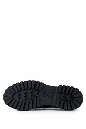 Tamer Tanca Kadın Hakiki Deri Siyah Rugan Loafer Ayakkabı 1054 04 BN AYK SK24-25 SIYAH RGN