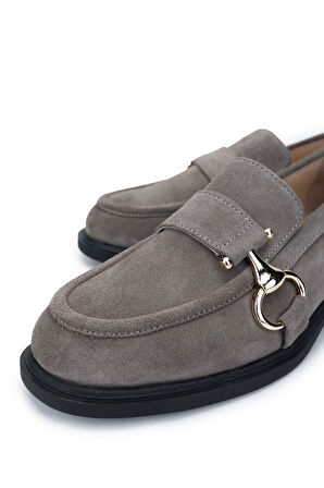 Tamer Tanca Kadın Hakiki Deri Vizon Süet Loafer Ayakkabı 1061 2244 BN AYK SK24-25 VIZON SUET