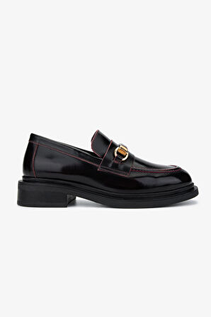 Valmenti Kadın Bordo Loafer Ayakkabı 858 01 BN AYK SK24-25 BORDO ACMA