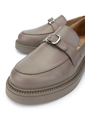 Tamer Tanca Kadın Hakiki Deri Vizon Loafer Ayakkabı 1060 24544 BN AYK SK24-25 K.VIZON DR