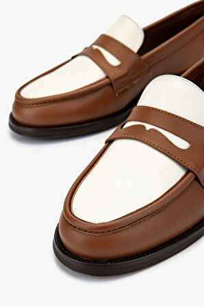 Valmenti Kadın Taba Loafer Ayakkabı 1058 01 BN AYK SK24-25 TABA/BEJ