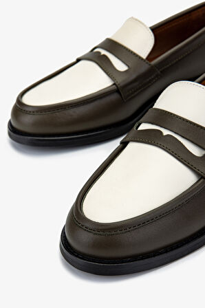 Valmenti Kadın Bej Loafer Ayakkabı 1058 01 BN AYK SK24-25 HAKI/BEJ