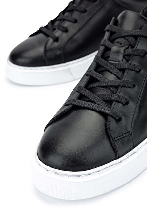 Tamer Tanca Kadın Hakiki Deri Siyah/Beyaz Sneakers & Spor Ayakkabı 1056 HE1065 BN AYK SK24-25 SIYAH DR/BEYAZ
