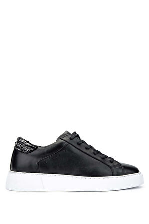 Tamer Tanca Kadın Hakiki Deri Siyah/Beyaz Sneakers & Spor Ayakkabı 1056 HE1065 BN AYK SK24-25 SIYAH DR/BEYAZ