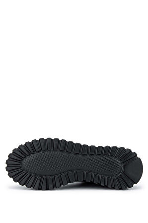Tamer Tanca Kadın Deri/Suni Siyah Rugan Sneakers & Spor Ayakkabı 1009 05 BN AYK SK24-25 SYH RGN/ANT RGN