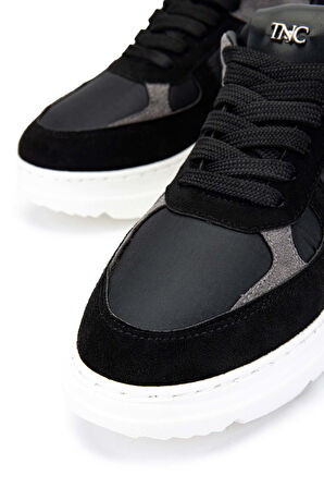 Tamer Tanca Kadın Hakiki Deri Siyah Sneakers & Spor Ayakkabı 1009 02 BN AYK SK24-25 SIYAH