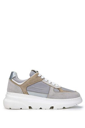 Tamer Tanca Kadın Hakiki Deri Bej Sneakers & Spor Ayakkabı 1009 02 BN AYK SK24-25 BEJ
