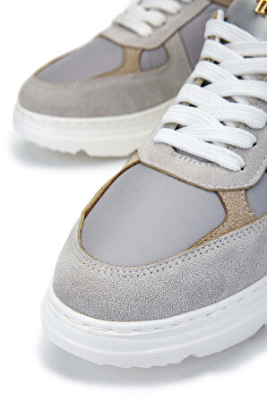 Tamer Tanca Kadın Hakiki Deri Bej Sneakers & Spor Ayakkabı 1009 02 BN AYK SK24-25 BEJ