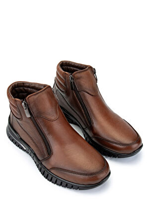 Tamer Tanca Kadın Hakiki Deri Taba Deri Casual Bot 1063 10 BN BOT SK24-25 TABA DR