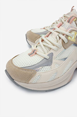 Valmenti Kadın Bej Sneakers & Spor Ayakkabı 936 30170 BN AYK SK24-25 BEJ/YESIL