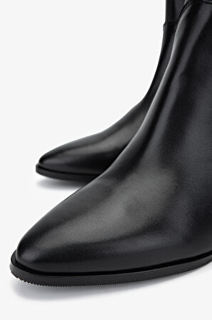 Valmenti Kadın Siyah Deri Klasik Bot 277 23016 BN BOT SK24-25 SIYAH DR